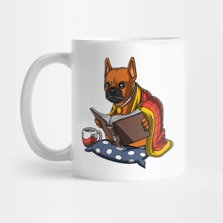 French Bulldog Book Reading Dog Mug